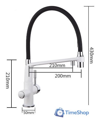 Смеситель Gappo G4398-9 (белый/черный) - Изображение №12 — Интернет-магазин Time-Shop