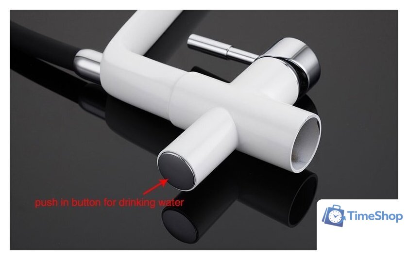 Смеситель Gappo G4398-9 (белый/черный) - Изображение №5 — Интернет-магазин Time-Shop