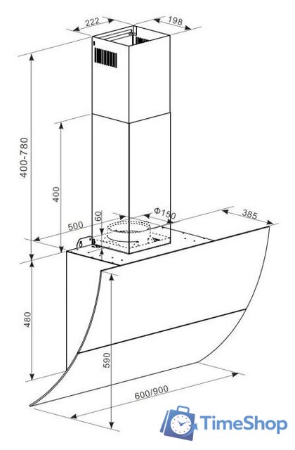 Кухонная вытяжка Graude DH 90.3 GE - Изображение №2 — Интернет-магазин Time-Shop