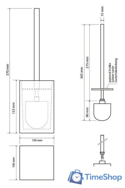 Ершик для унитаза Bemeta Vista 120113316-100 - Изображение №2 — Интернет-магазин Time-Shop