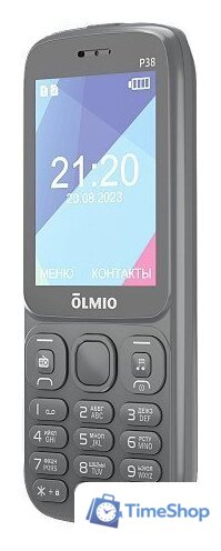 Кнопочный телефон Olmio P38 (серый) - Изображение №1 — Интернет-магазин Time-Shop