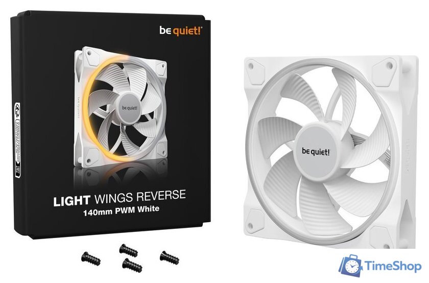 Вентилятор для корпуса be quiet! Light Wings 140mm PWM Reverse White BL135 - Изображение №5 — Интернет-магазин Time-Shop