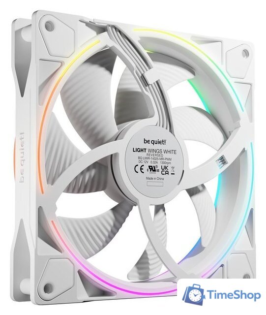 Вентилятор для корпуса be quiet! Light Wings 140mm PWM Reverse White BL135 - Изображение №4 — Интернет-магазин Time-Shop