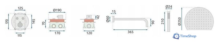 Душевая система  Rea Lungo REA-P8549 - Изображение №6 — Интернет-магазин Time-Shop