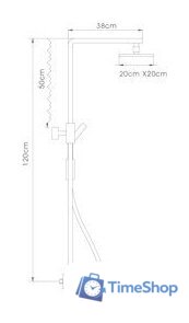Душевая система  Gerhans K19014 - Изображение №2 — Интернет-магазин Time-Shop