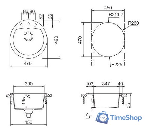 Кухонная мойка Schock Eclipse 45 (баварский камень) - Изображение №2 — Интернет-магазин Time-Shop