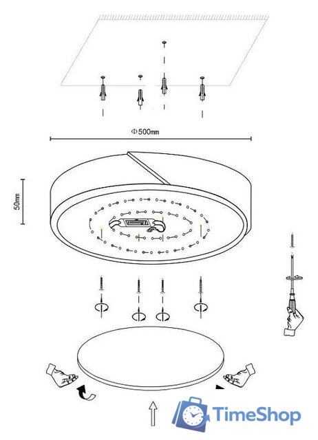 Припотолочная люстра Velante 445-047-01 - Изображение №2 — Интернет-магазин Time-Shop
