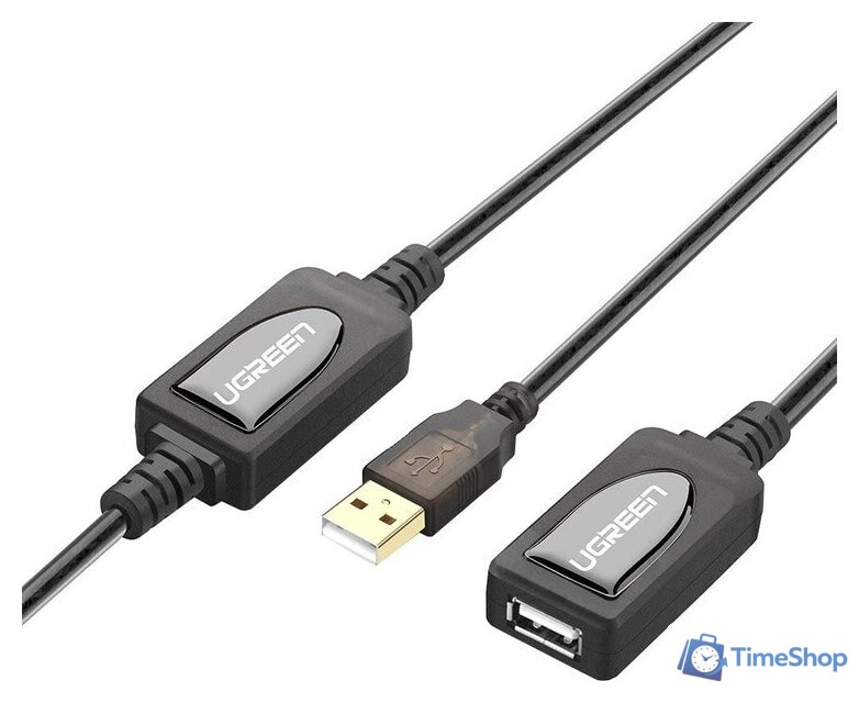 Удлинитель Ugreen US121 10323 USB Type-A - USB Type-A (15 м, черный) - Изображение №1 — Интернет-магазин Time-Shop
