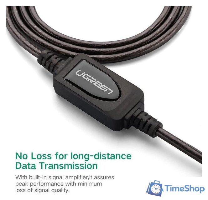 Удлинитель Ugreen US121 10323 USB Type-A - USB Type-A (15 м, черный) - Изображение №3 — Интернет-магазин Time-Shop