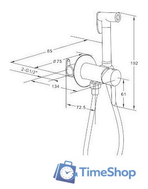 Гигиенический душ Roxen Santi 50094000-BN - Изображение №4 — Интернет-магазин Time-Shop