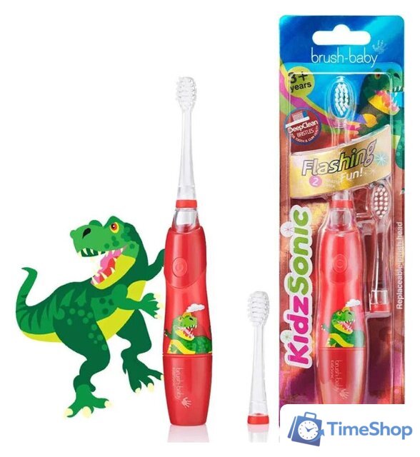 Электрическая зубная щетка Brush-Baby KidzSonic Dinosaur - Изображение №1 — Интернет-магазин Time-Shop
