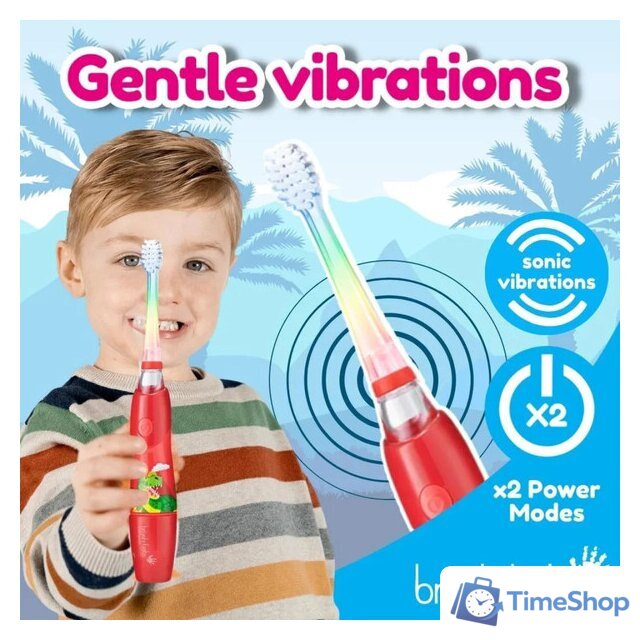 Электрическая зубная щетка Brush-Baby KidzSonic Dinosaur - Изображение №6 — Интернет-магазин Time-Shop