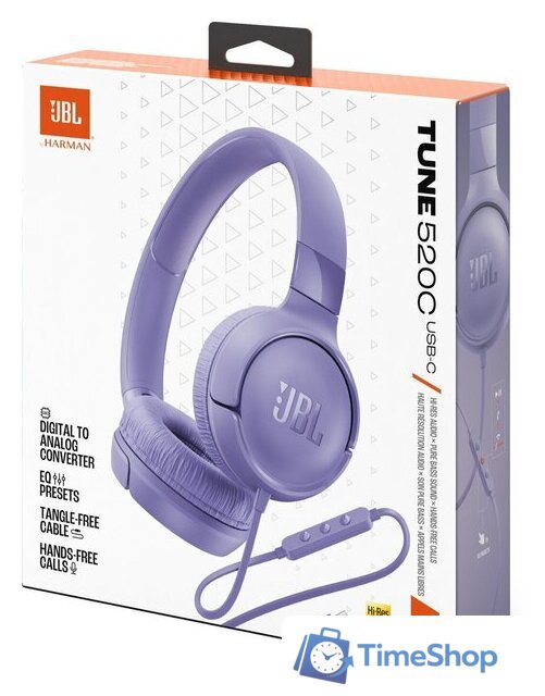 Наушники JBL Tune 520C USB-C (фиолетовый) - Изображение №9 — Интернет-магазин Time-Shop