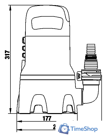 Дренажный насос Gardena 9000 (для грязной воды) - Изображение №4 — Интернет-магазин Time-Shop
