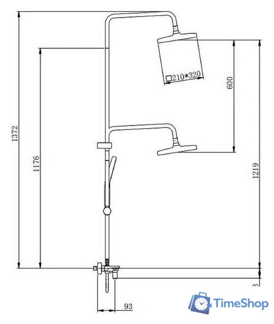 Душевая система  Splenka S52.24.06 - Изображение №2 — Интернет-магазин Time-Shop