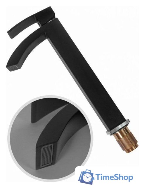 Смеситель Hansberge H2077 (черный хром) - Изображение №9 — Интернет-магазин Time-Shop