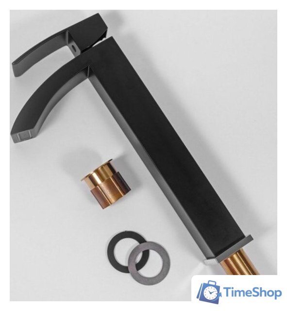 Смеситель Hansberge H2077 (черный хром) - Изображение №3 — Интернет-магазин Time-Shop