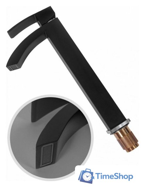 Смеситель Hansberge H2077 (черный хром) - Изображение №2 — Интернет-магазин Time-Shop