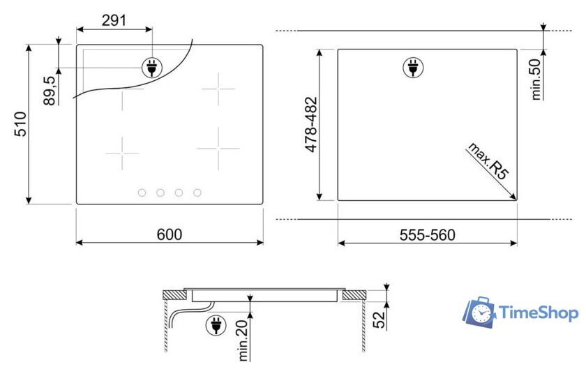 Варочная панель Smeg SI364BM - Изображение №2 — Интернет-магазин Time-Shop