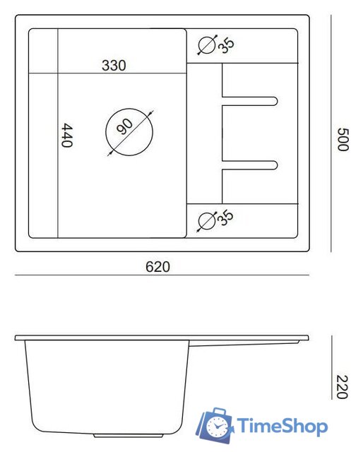 Кухонная мойка Quadron HB8210U5-C1_P2O - Изображение №6 — Интернет-магазин Time-Shop