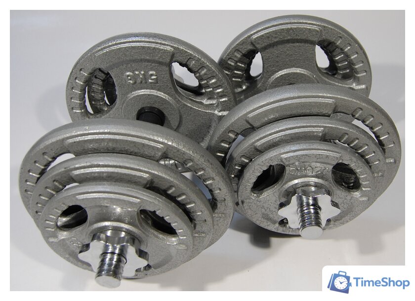 Набор гантелей Atlas Sport Хаммертон 2x21.5 кг - Изображение №3 — Интернет-магазин Time-Shop