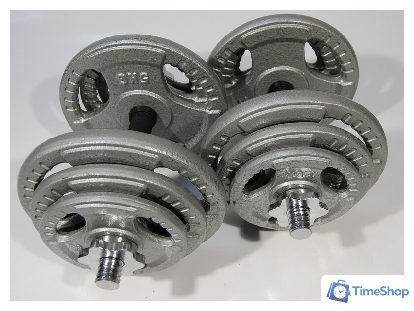 Набор гантелей Atlas Sport Хаммертон 2x21.5 кг - Изображение №2 — Интернет-магазин Time-Shop