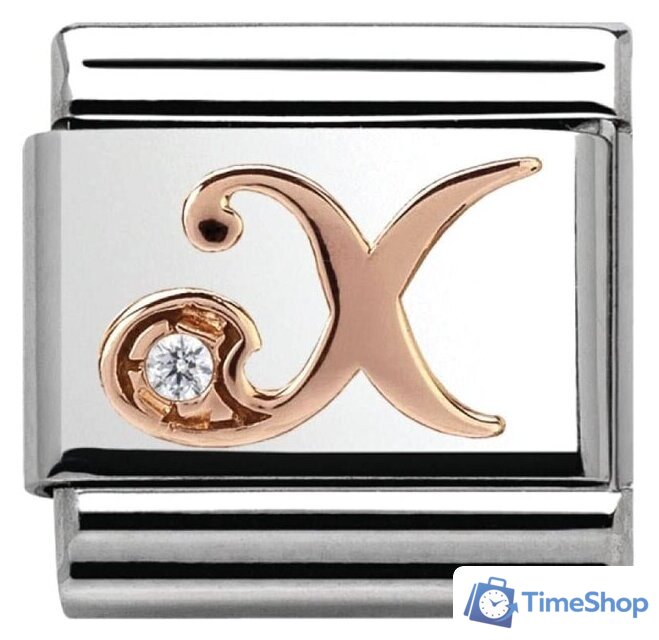 Звено для браслета NominatioN Буква X 430310/24 - Изображение №1 — Интернет-магазин Time-Shop