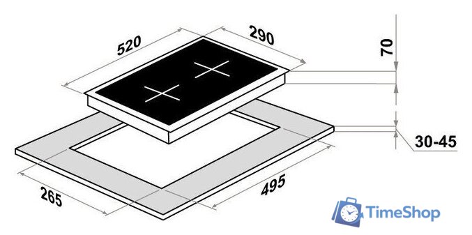 Варочная панель HOMSair HIC32SWH - Изображение №6 — Интернет-магазин Time-Shop