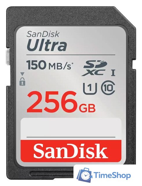 Карта памяти SanDisk Ultra SDXC SDSDUNC-256G-GN6IN 256GB - Изображение №1 — Интернет-магазин Time-Shop