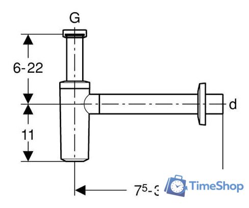 Сифон Geberit 151.035.11.1 - Изображение №2 — Интернет-магазин Time-Shop