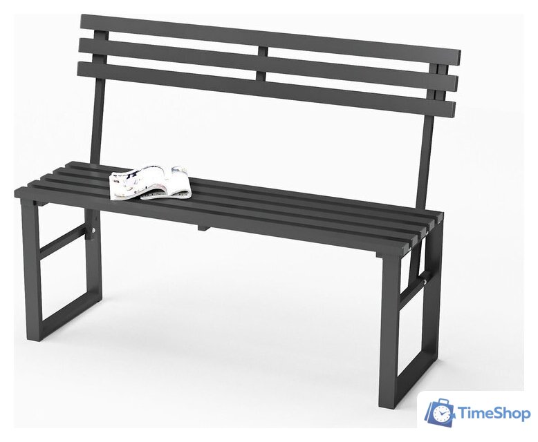 Скамейка Sundays Relax СКМС-1 со спинкой (черный) - Изображение №2 — Интернет-магазин Time-Shop