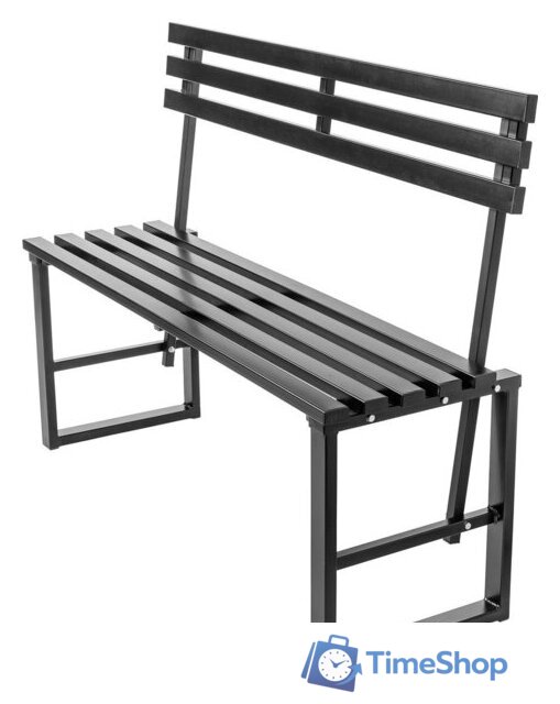 Скамейка Sundays Relax СКМС-1 со спинкой (черный) - Изображение №1 — Интернет-магазин Time-Shop