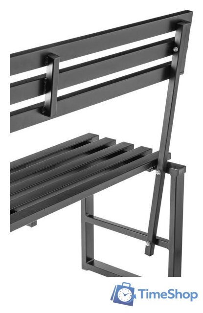 Скамейка Sundays Relax СКМС-1 со спинкой (черный) - Изображение №6 — Интернет-магазин Time-Shop