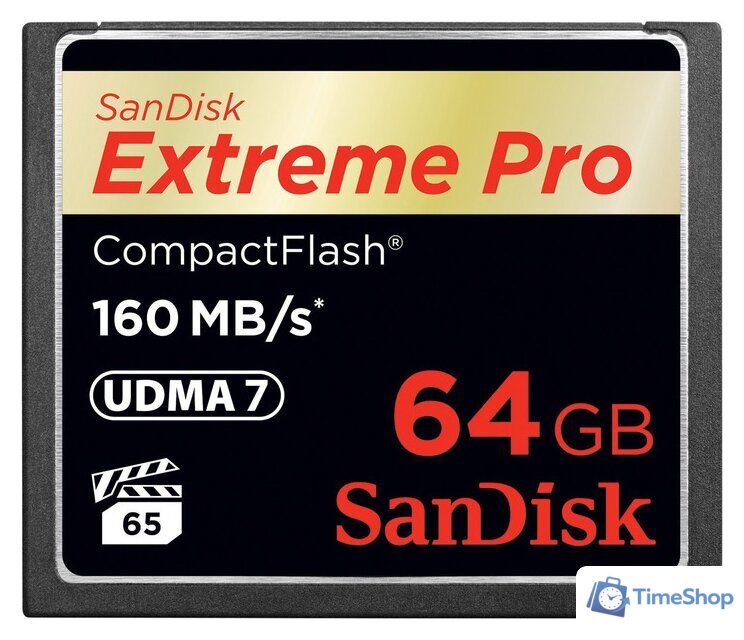 Карта памяти SanDisk Extreme Pro CompactFlash 64GB (SDCFXPS-064G-X46) - Изображение №1 — Интернет-магазин Time-Shop