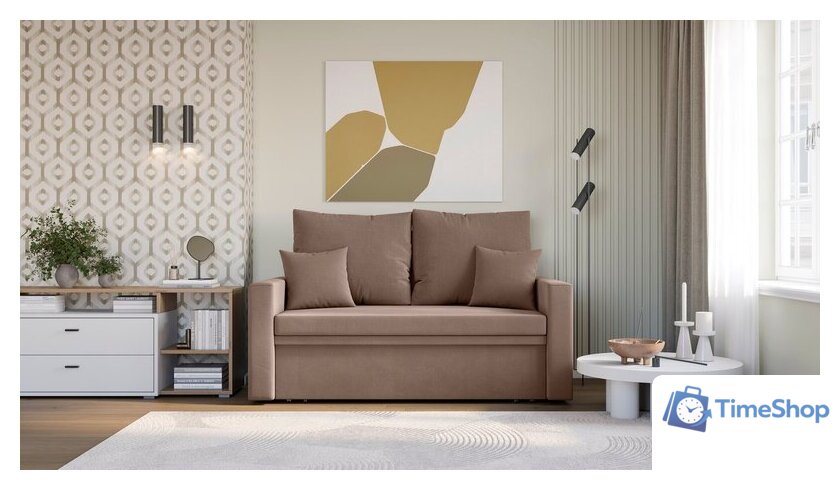 Диван Mio Tesoro Тунне SB2 (Linea Media 36 brown) - Изображение №4 — Интернет-магазин Time-Shop