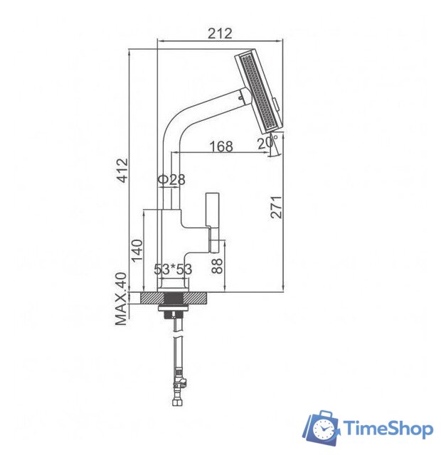 Смеситель Ledeme L6099A-4 - Изображение №4 — Интернет-магазин Time-Shop