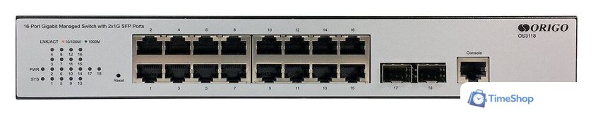 Управляемый коммутатор 2-го уровня Origo OS3118/A2A - Изображение №1 — Интернет-магазин Time-Shop