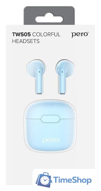 Наушники Pero TWS05 Colorful (голубой) - Изображение №5 — Интернет-магазин Time-Shop