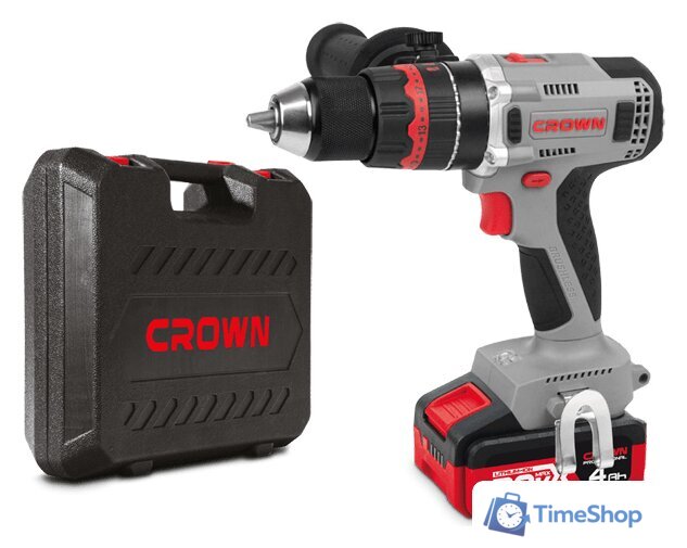 Ударная дрель-шуруповерт Crown CT21093HMX-4 BMC (с 2-мя АКБ, кейс) - Изображение №1 — Интернет-магазин Time-Shop