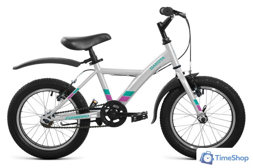 Детский велосипед Forward Dakota 16 2022 (серый/фиолетовый) - Изображение №1 — Интернет-магазин Time-Shop