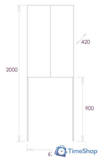  Onika Шкаф Милтон 67 306702 - Изображение №5 — Интернет-магазин Time-Shop