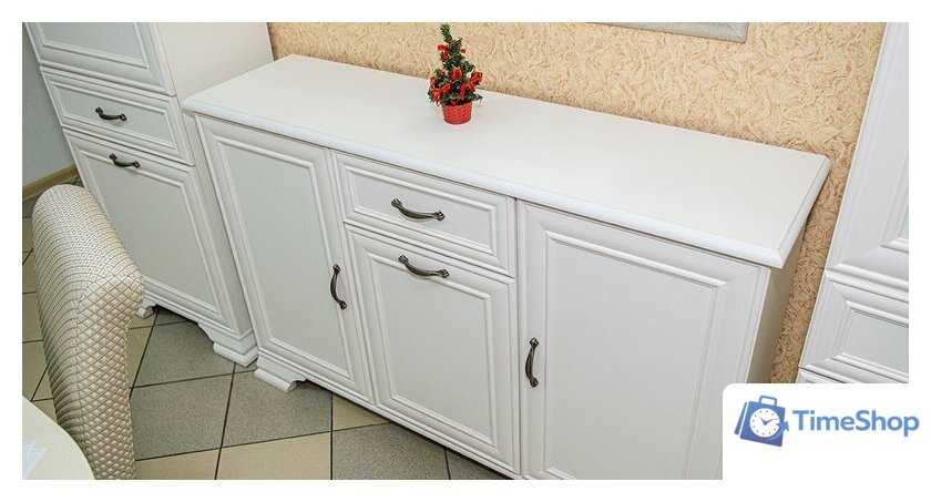 Тумба Мебель Неман Юнона МН-132-19 (белый текстурный) - Изображение №2 — Интернет-магазин Time-Shop