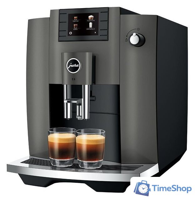 Кофемашина JURA E6 Dark Inox 15439 - Изображение №1 — Интернет-магазин Time-Shop