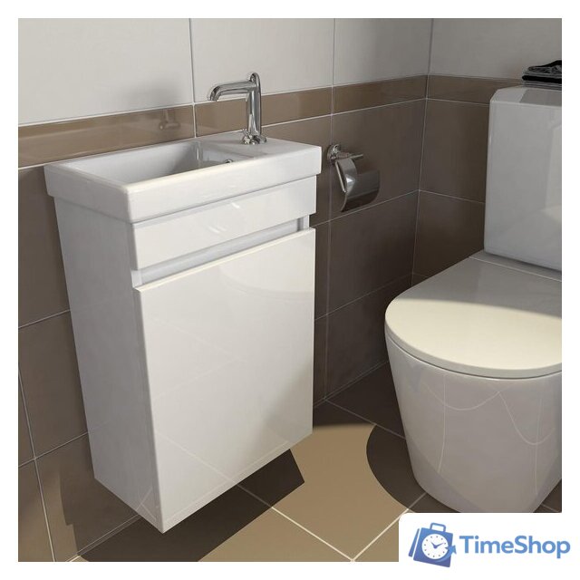  Emmy Тумба с умывальником Милли 40 R + S-UM-COM40/1-w - Изображение №2 — Интернет-магазин Time-Shop