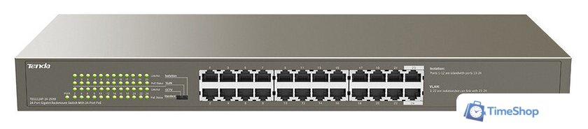 Неуправляемый коммутатор Tenda TEG1124P-24-250W - Изображение №1 — Интернет-магазин Time-Shop