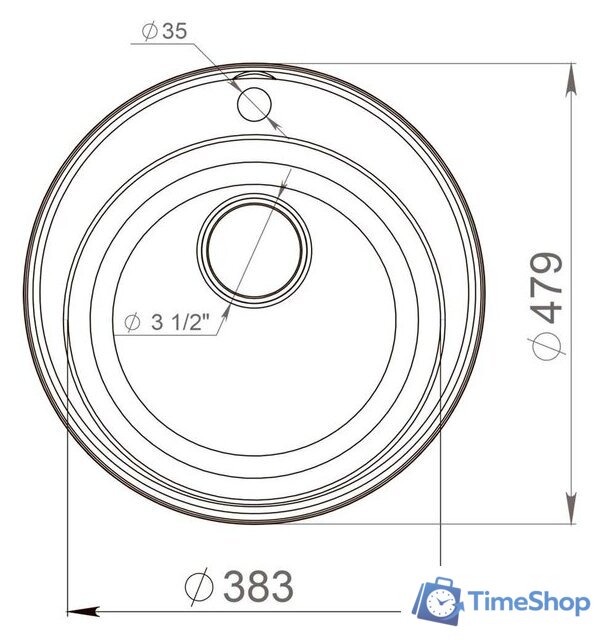 Кухонная мойка Reflexion Arena RF0148WH - Изображение №7 — Интернет-магазин Time-Shop