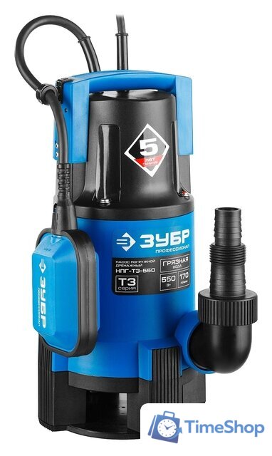 Дренажный насос Зубр НПГ-Т3-550 - Изображение №3 — Интернет-магазин Time-Shop