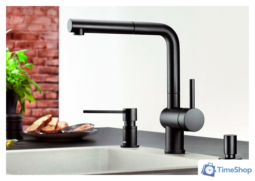 Дозатор для моющего средства Blanco Lato (черный матовый) - Изображение №5 — Интернет-магазин Time-Shop