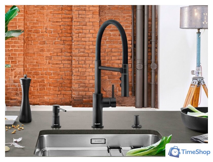 Дозатор для моющего средства Blanco Lato (черный матовый) - Изображение №4 — Интернет-магазин Time-Shop