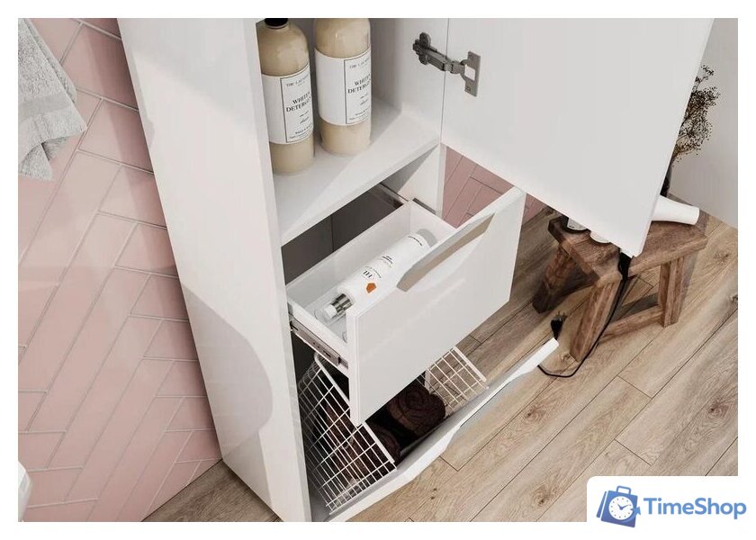  Volna Шкаф-пенал Adel 35 c корзиной - Изображение №4 — Интернет-магазин Time-Shop